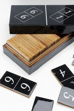 KARE Deko Objekt Domino Schwarz 24x7cm