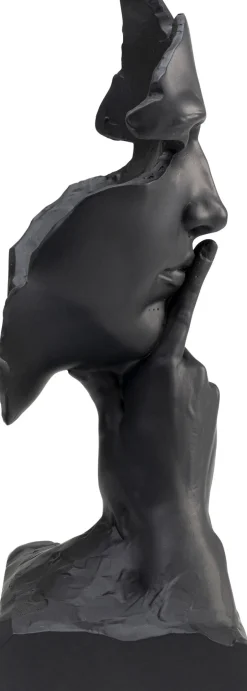 KARE Deko Objekt Quiet Face Schwarz 31cm