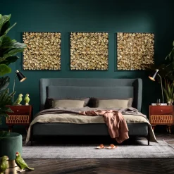 KARE Deko Rahmen Gold Flower 80x80cm