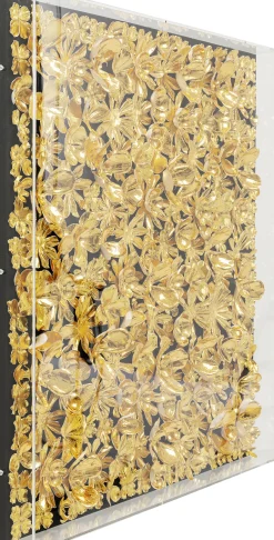 KARE Deko Rahmen Gold Flower 80x80cm