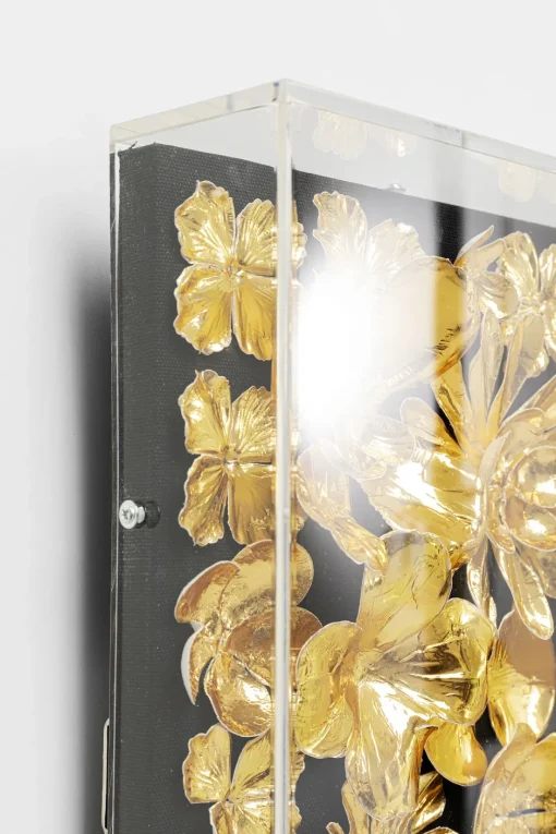 KARE Deko Rahmen Gold Flower 80x80cm