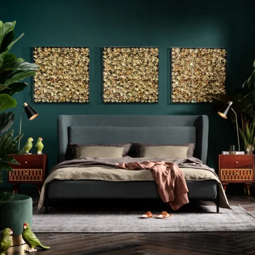 KARE Deko Rahmen Gold Flower 80x80cm
