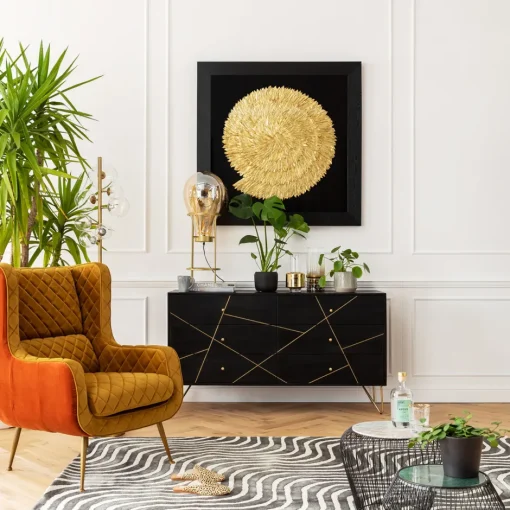 KARE Deko Rahmen Golden Snail 120x120cm