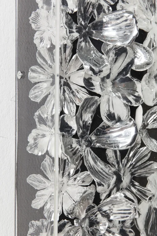 KARE Deko Rahmen Silver Flower 100x100cm