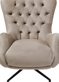 KARE Drehsessel Bellissima Velvet Taupe