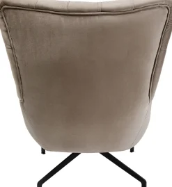 KARE Drehsessel Bellissima Velvet Taupe