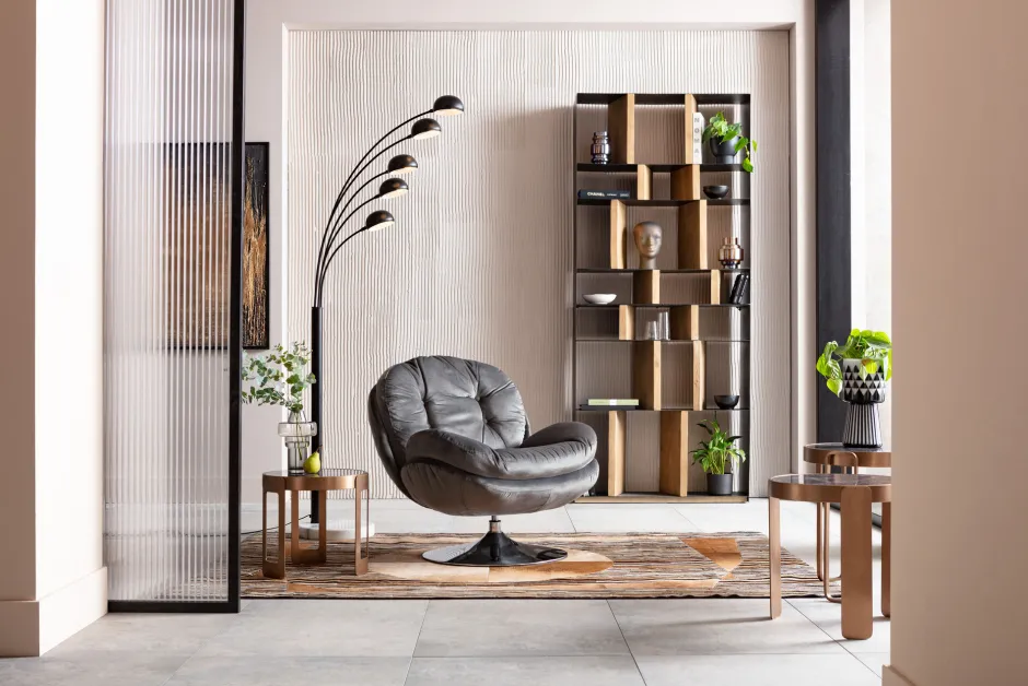 KARE Drehsessel Cosy Grau