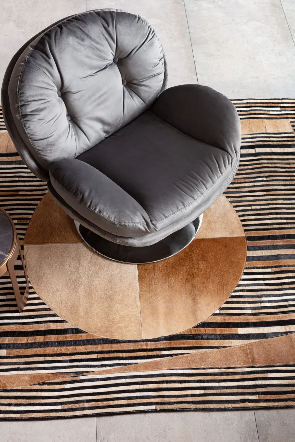 KARE Drehsessel Cosy Grau