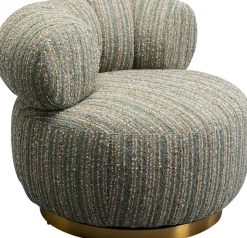 KARE Drehsessel Couture Stripes Blau