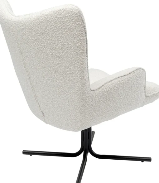KARE Drehsessel Oscar Boucle Creme