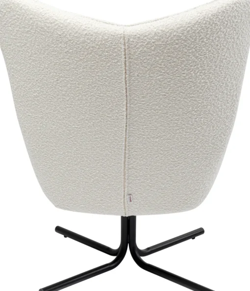 KARE Drehsessel Oscar Boucle Creme