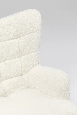 KARE Drehsessel Oscar Boucle Creme