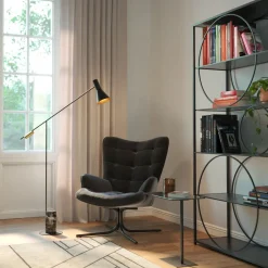 KARE Drehsessel Oscar Velvet Schwarz