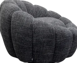 KARE Drehsessel Peppo Bloom Melange Schwarz