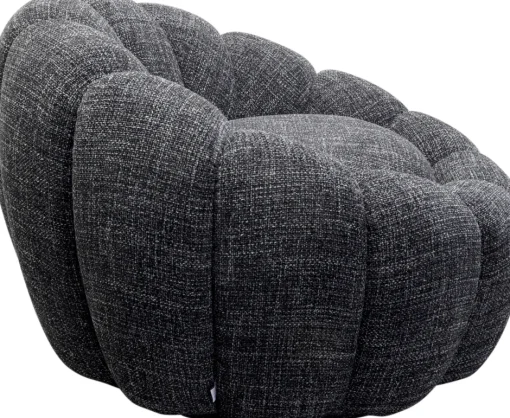 KARE Drehsessel Peppo Bloom Melange Schwarz