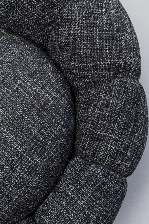 KARE Drehsessel Peppo Bloom Melange Schwarz