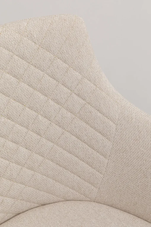 KARE Drehstuhl Coco Wood Creme