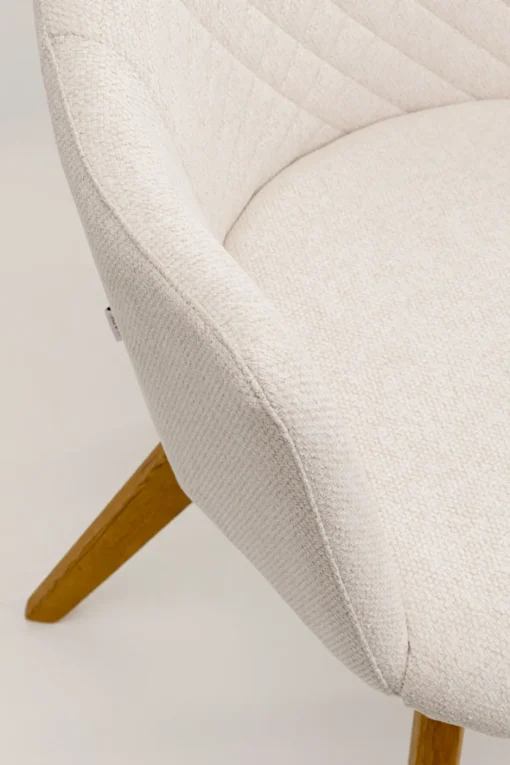 KARE Drehstuhl Coco Wood Creme