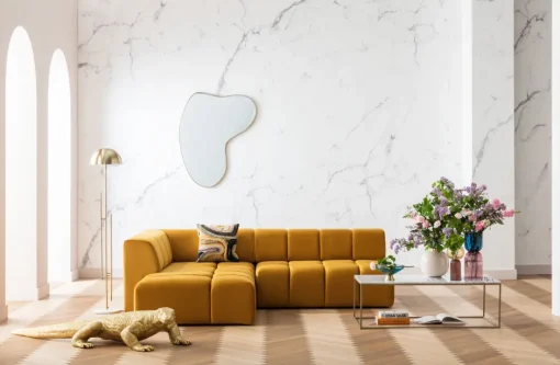 KARE Ecksofa Belami Velvet Amber Links