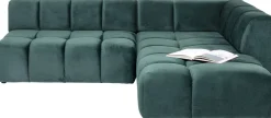 KARE Ecksofa Belami Velvet Dunkelgrün Rechts 265cm