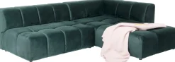 KARE Ecksofa Belami Velvet Dunkelgrün Rechts 265cm