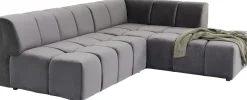 KARE Ecksofa Belami Velvet Grau Rechts