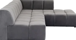 KARE Ecksofa Belami Velvet Grau Rechts