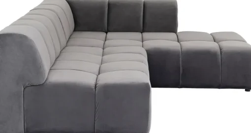 KARE Ecksofa Belami Velvet Grau Rechts