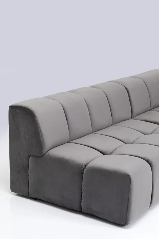 KARE Ecksofa Belami Velvet Grau Rechts