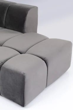 KARE Ecksofa Belami Velvet Grau Rechts