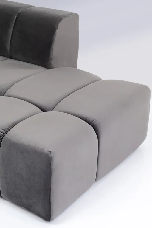 KARE Ecksofa Belami Velvet Grau Rechts
