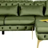 KARE Ecksofa Bellissima Velvet Grün Rechts