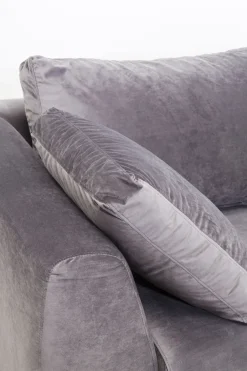 KARE Ecksofa Gianni Velvet Grau Links Schwarz