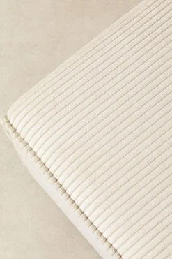 KARE Ecksofa Infinity Ottomane Cord Creme Links