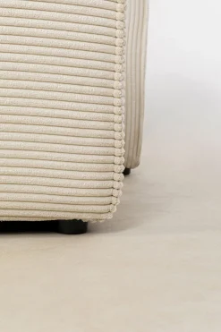 KARE Ecksofa Infinity Ottomane Cord Creme Links