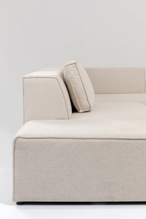 KARE Ecksofa Infinity Ottomane Creme Rechts