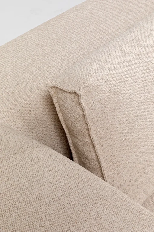 KARE Ecksofa Infinity Ottomane Creme Links