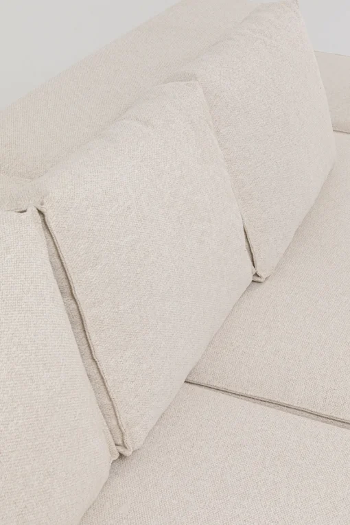 KARE Ecksofa Infinity Ottomane Creme Links
