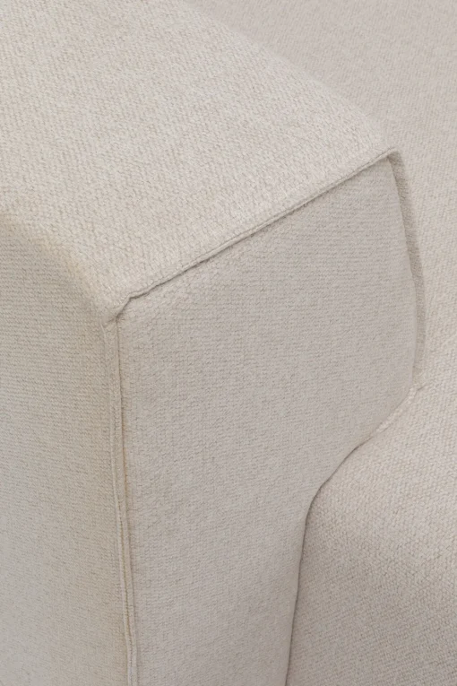 KARE Ecksofa Infinity Ottomane Creme Links
