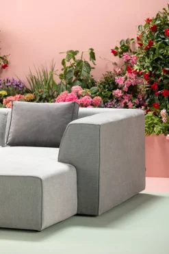 KARE Ecksofa Infinity Ottomane Grau Rechts