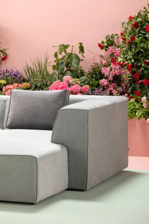 KARE Ecksofa Infinity Ottomane Grau Rechts