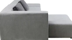 KARE Ecksofa Infinity Ottomane Grau Links