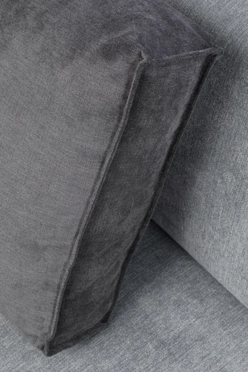 KARE Ecksofa Infinity Ottomane Grau Links