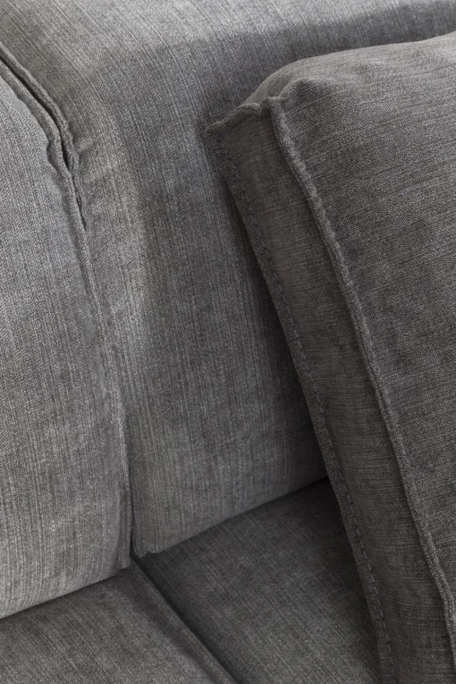 KARE Ecksofa Infinity Ottomane Grau Links