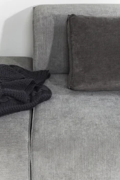 KARE Ecksofa Infinity Ottomane Grau Links