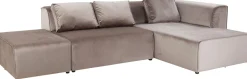 KARE Ecksofa Infinity Velvet Taupe Rechts