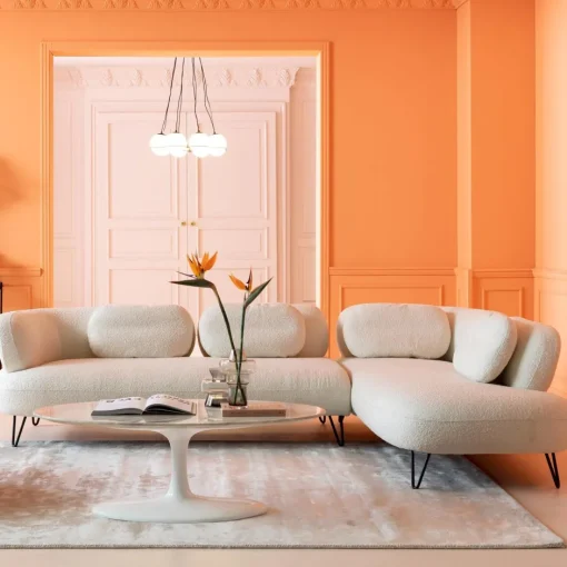 KARE Ecksofa Peppo Weiß