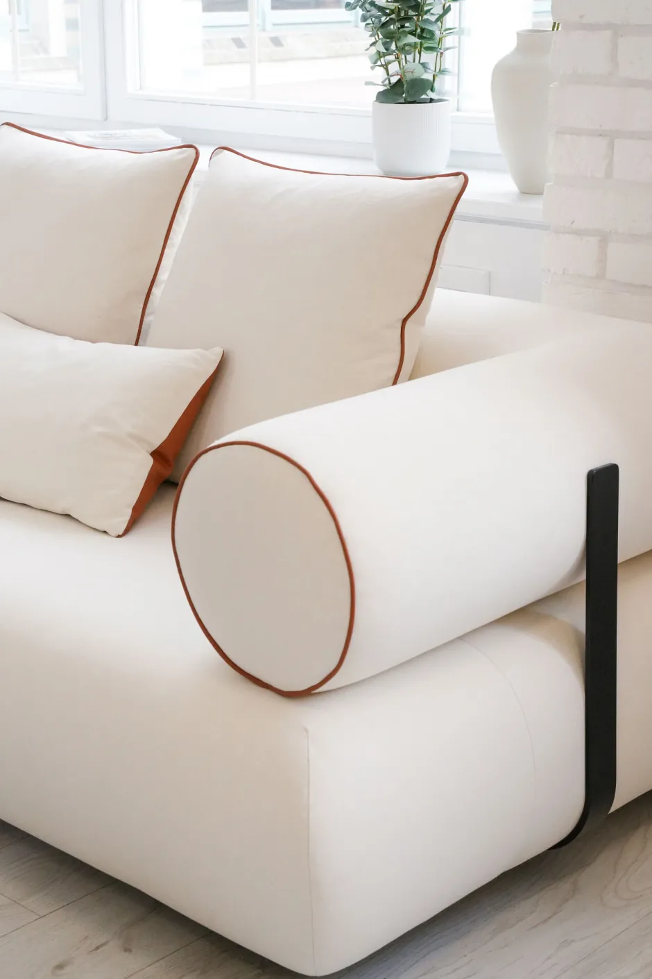 KARE Ecksofa Splendido Creme Links 327cm