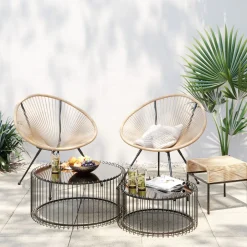 KARE Fußhocker Acapulco Natur