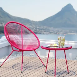 KARE Gartenset Acapulco 2tlg Mono Pink